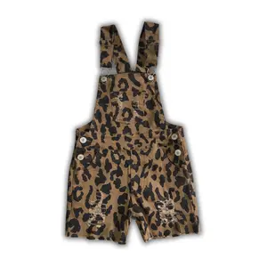 brown leopard print Stretchy bottoms Girls jeans