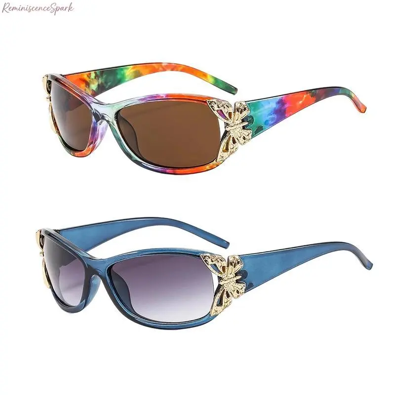 Women's Sunglasses, 1/2-Pack Stylish Butterfly Decor Sports Eyewear, 99.99% High UV Protection, Lightweight Anti-Glare, Ideal for Driving & Outdoor Activities, Sunglasses for Women, Womens Sunglasses