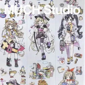 1pc (6*100cm) Future City, Original Punk Style Comic Character PET Tape Sticker, High-end Craftsmanship, Exquisite Pattern, Versatile & Practical, Suitable for Scrapbooking, Journal Decoration, Diaries, Notebooks, Greeting Cards, Photo Frames and More