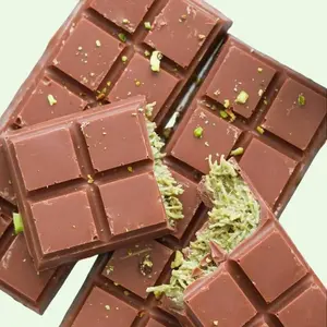 KIT Pistachio Kataifi Dubai Chocolate Bar Thin size KIT Make Your Own Dessert Snack - Personalized Creativity & Customizable Flavors - US Milk Dark