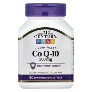 21st Century Liquid Filled CoQ-10, 200 mg, 90 Rapid Release Softgels