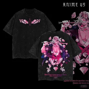 [COLLECTION] Hashira Demon Slayer T-Shirt - Kyojuro Rengoku, Giyu Tomioka, Tengen Uzui, Iguro Obanai, Gyomei Himejima, Mitsuri Kanroji -  Anime Double Printed Vintage Washed Tee Unisex Oversize Anime Manga Washed Heavyweight Cotton T-shirt2