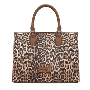 Wrangler Leopard Print Wide Tote Bag