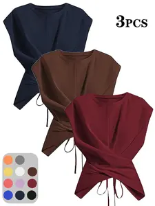 Women's Casual Basic Minimalist Solid Color Camisole Tank Top, Fitted Plain Binding Vest Tee, Daily Everyday Commute Wear, Multiple Colors Available