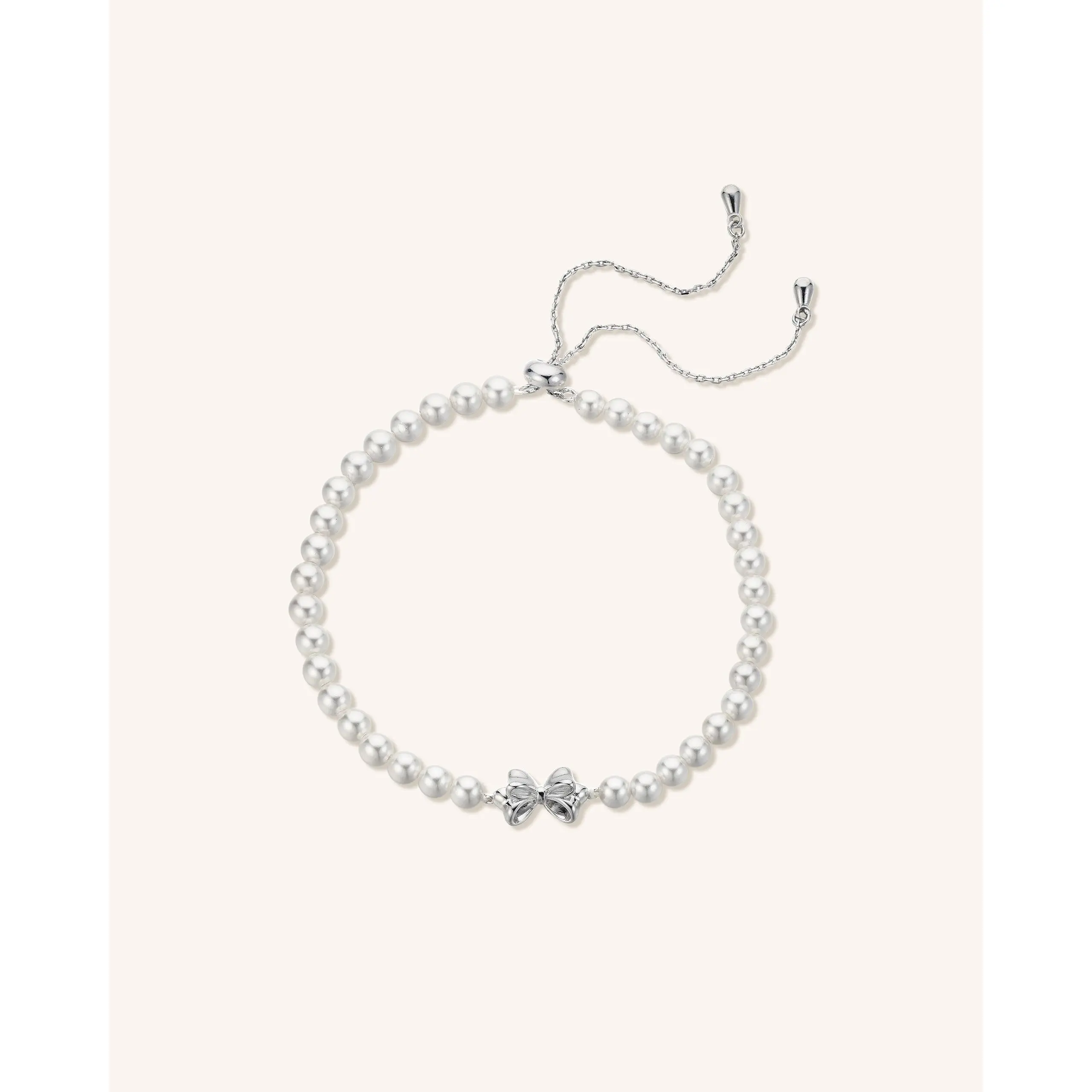 Adjustable Mini Bow Bracelet in Rose Gold