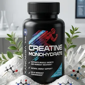 Creatine Monohydrate 3000mg Per Serving, Micronized Creatine Capsules, Supports Lean Muscle, Strength, Energy & Endurance, Non-GMO, Bottled in USA, 60 Capsules