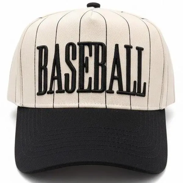 KenzKustomz Baseball Black Stripe Vintage Trucker Hat, Unisex Adjustable Snapback Baseball Cap, Striped Cotton Trucker Cap for Men & Women, Baseball Season Hat, Casual Sports Cap, Baseball Fan Gift