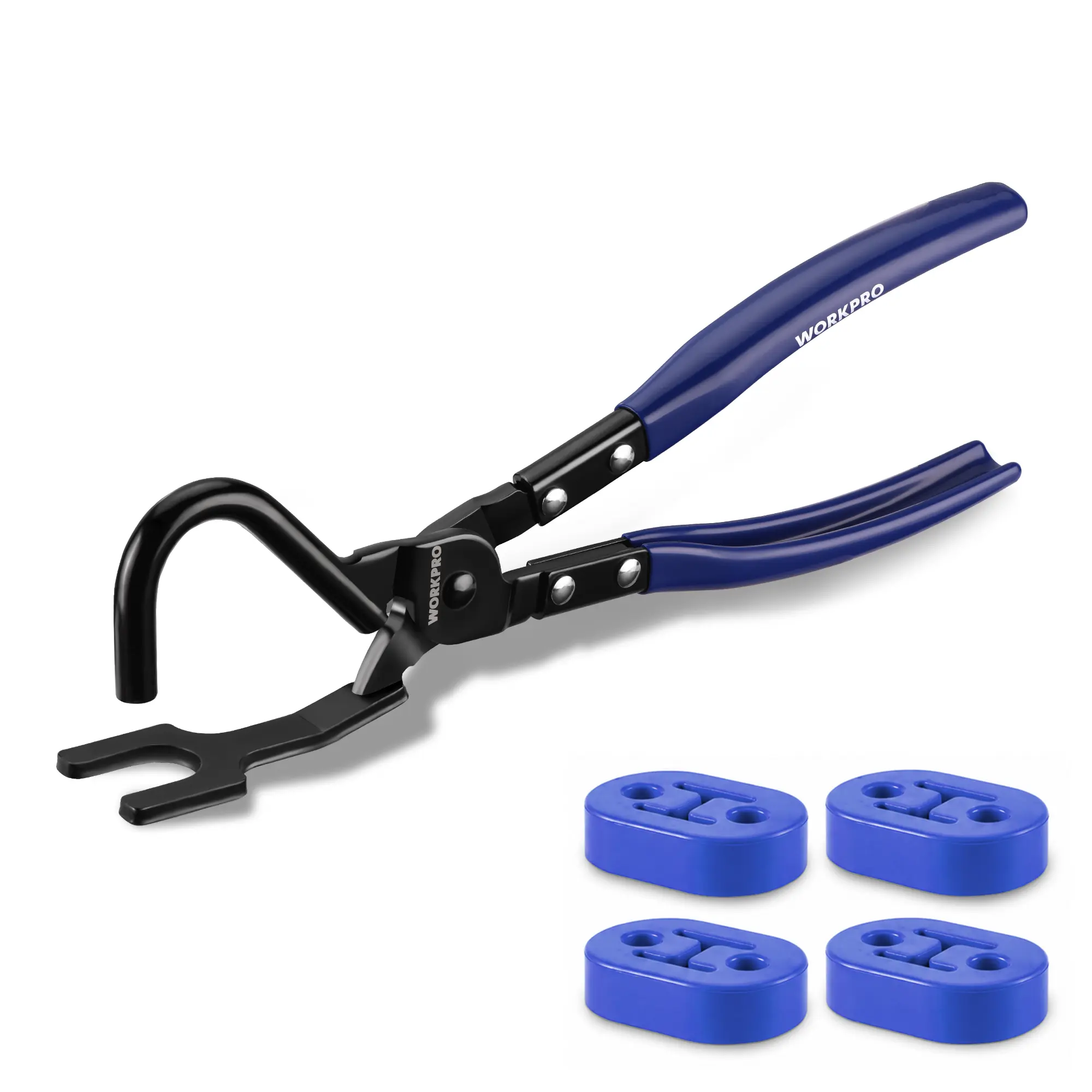 #BacktoSchool WORKPRO Exhaust Hanger Removal Tool – Heavy-Duty Exhaust Hanger Pliers for Car & Truck Rubber Exhaust Hangers Muffler Hanger, Non-Slip Grip, Compatible with Most Domestic & Imported Exhaust Systems