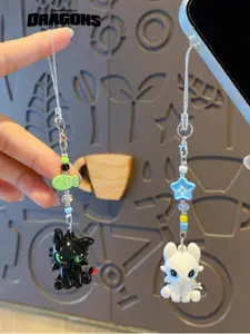 Official How to Train Your Dragon Mini Bead Snap Charms  Cute Cartoon Couple Keychain, Creative Gift for Valentine's Day Cool Keychains Keychain Pendant Keychain For Bags