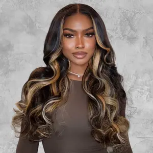 【New In】UNice Bye-Bye Knots Butterscotch Highlights Brown Loose Wave Wig Pre-Cut 7x5 HD Lace Human Hair Wigs with Pre Plucked Hairline  Beginners Friendly