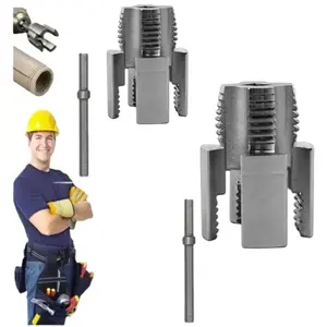2PCS PVC Pipe Threader Kit - Dual-Function Internal & External Pipe Threading Tool for 1/2"& 3/4" PVC/Plastic Pipes upgrade pipe thread