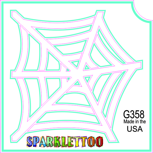 212 MAIN Ruby Red Paint G358 Glitter Tattoo Stencils - 100-Pack, 1.5x2.3x2.3 in, 3-Ply Spider Web Design, Easy-to-Apply, FDA-Safe, Glitter-Finish (Men's Costume Accessory)