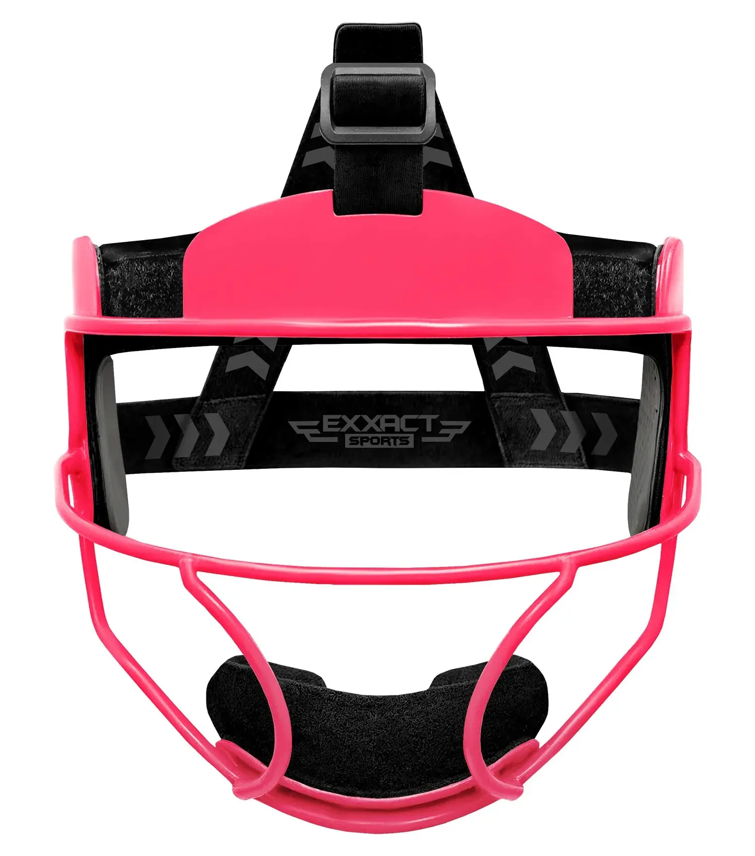 Exxact Sports Softball Fielder's Mask, Matte Alloy Steel Protective Face Guard for Girls & Women - Lightweight with Wide View & Ponytail Slot, Face Covering, Athletic Face Masks