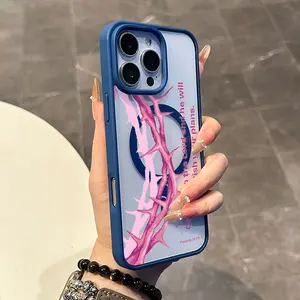 Magnetic Stylish Case for iPhone 17 16 E Pro Max 15 Plus 14 13 12 11 XS XR, Cute Commit To The Lord Proverbs Art Print | Shockproof, Silicone, Trendy, Protective, and Aesthetic