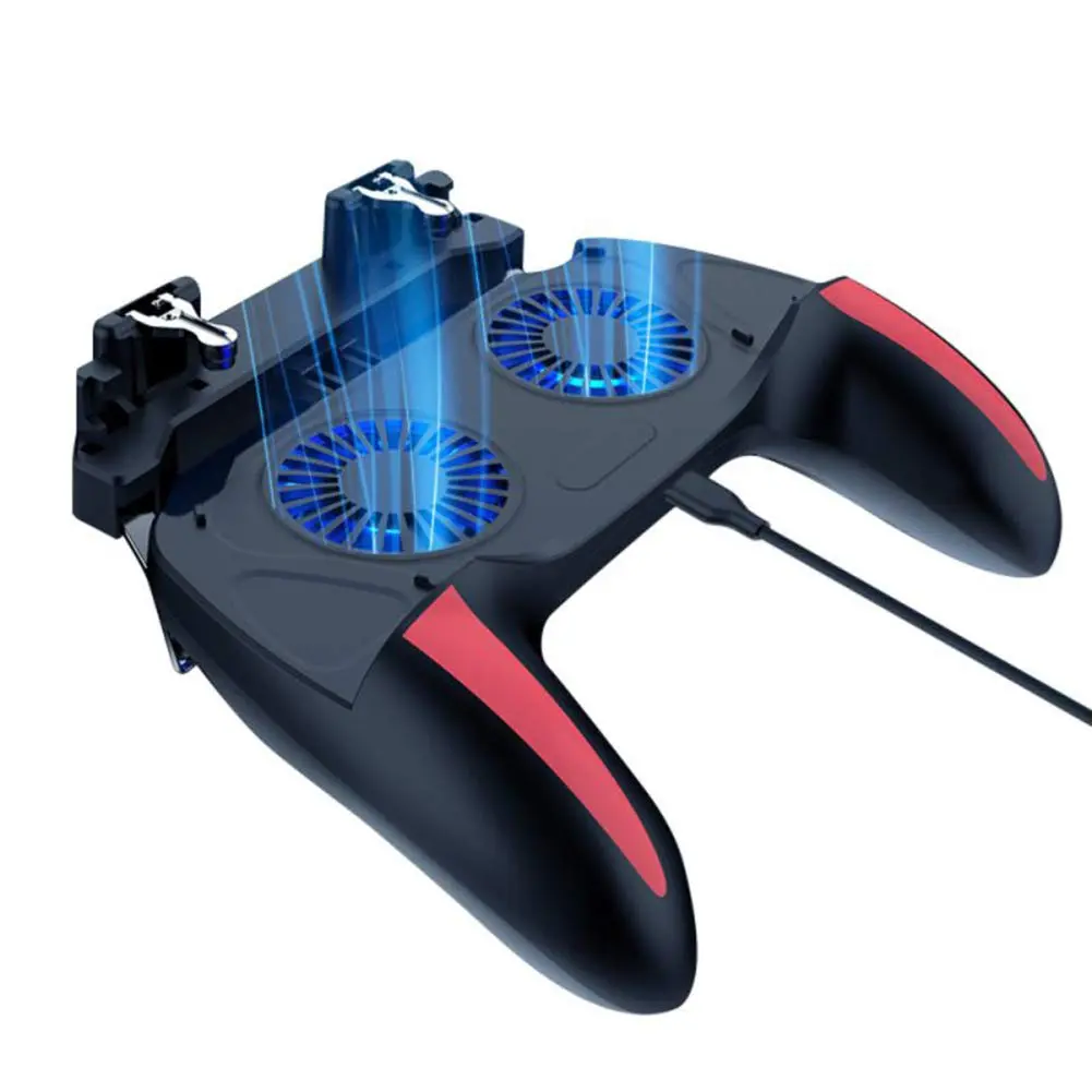5000mAh Power Bank & Cooling Fan with Mobile Game Controller , L1R1 Triggers Joystick for PUBG/Call of Duty/Fortnite, Gaming Grip Gamepad for 4.7-7" Android iOS Phone