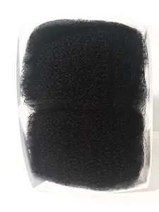 Afro Kinky Bulk Hair Extensions 100% Real Human Hair For Twist Braiding Or Dreadlocks Hair Extension 10-18 Inches Natural Black Color 50g/Pack Dye & Bleach Friendly Unisex for Men & Women Afro Kinky Texture