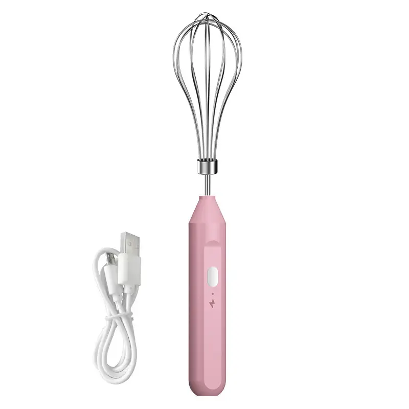 Mini Electric Handheld Stainless Steel Egg Beater, Cordless Compact 5 Speeds Heavy Cream Whipper, Bisphenol A (BPA)-Free Automatic Stir Stick, Wireless USB Rechargeable Home Kitchen Cake Baking Mixing Tool