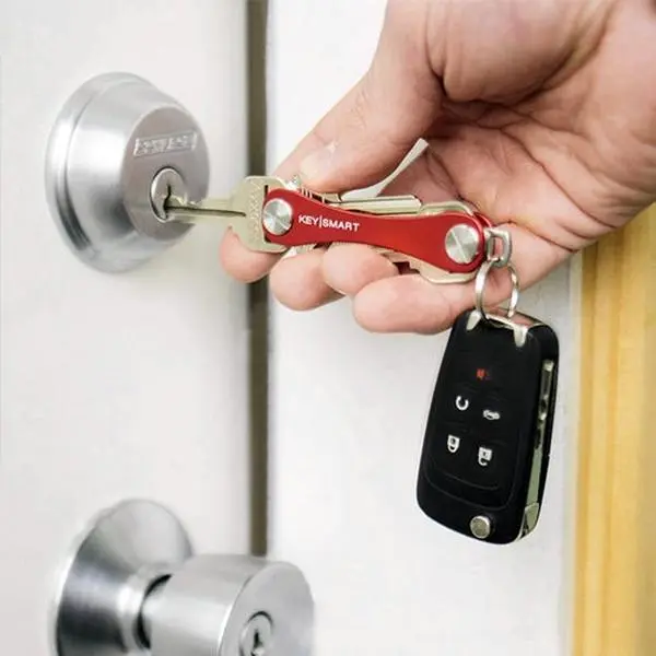 KeySmart Compact Key Organizer — Slim Keychain Holder for Up to 8 Keys