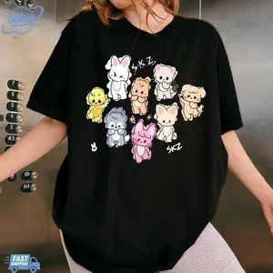 Youth & Adult SKZ Shirts, Chibi Characters Shirts, Music Lover Gift, Album Shirts, Gift For Fam, Merch For Fan, Kpop Lover
