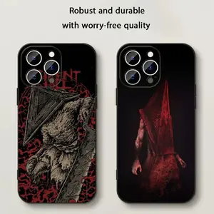 Classic thriller Pyramid Head Silent Hill Phone Case For iPhone 17 16 e 15 14 13 12 Plus Mini Pro Max Soft black Protective Shockproof Tpu Cover
