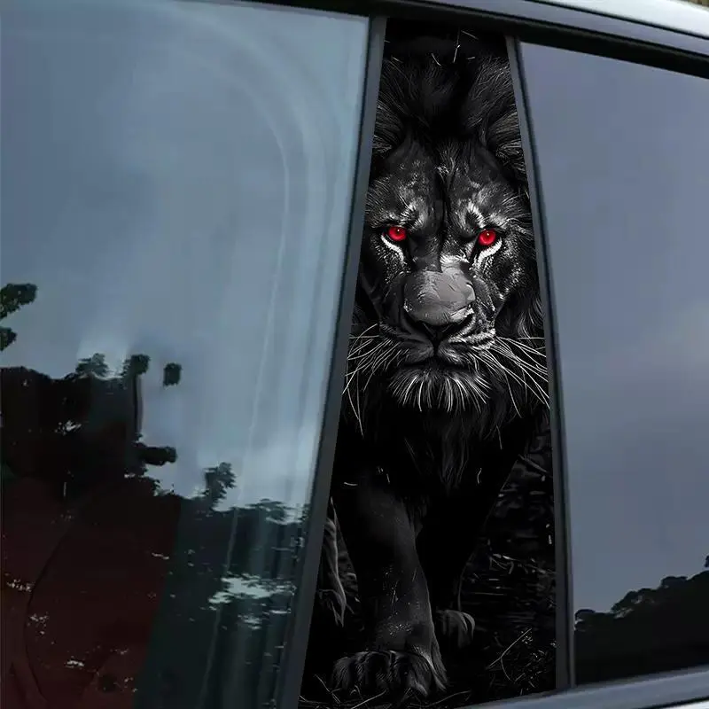 3D Bold Lion Car Decal - Waterproof, UV Anti-Fade, Self-Adhesive Auto Decor, Vehicle Exterior Decoration, Car Accessories, Cars Accessories