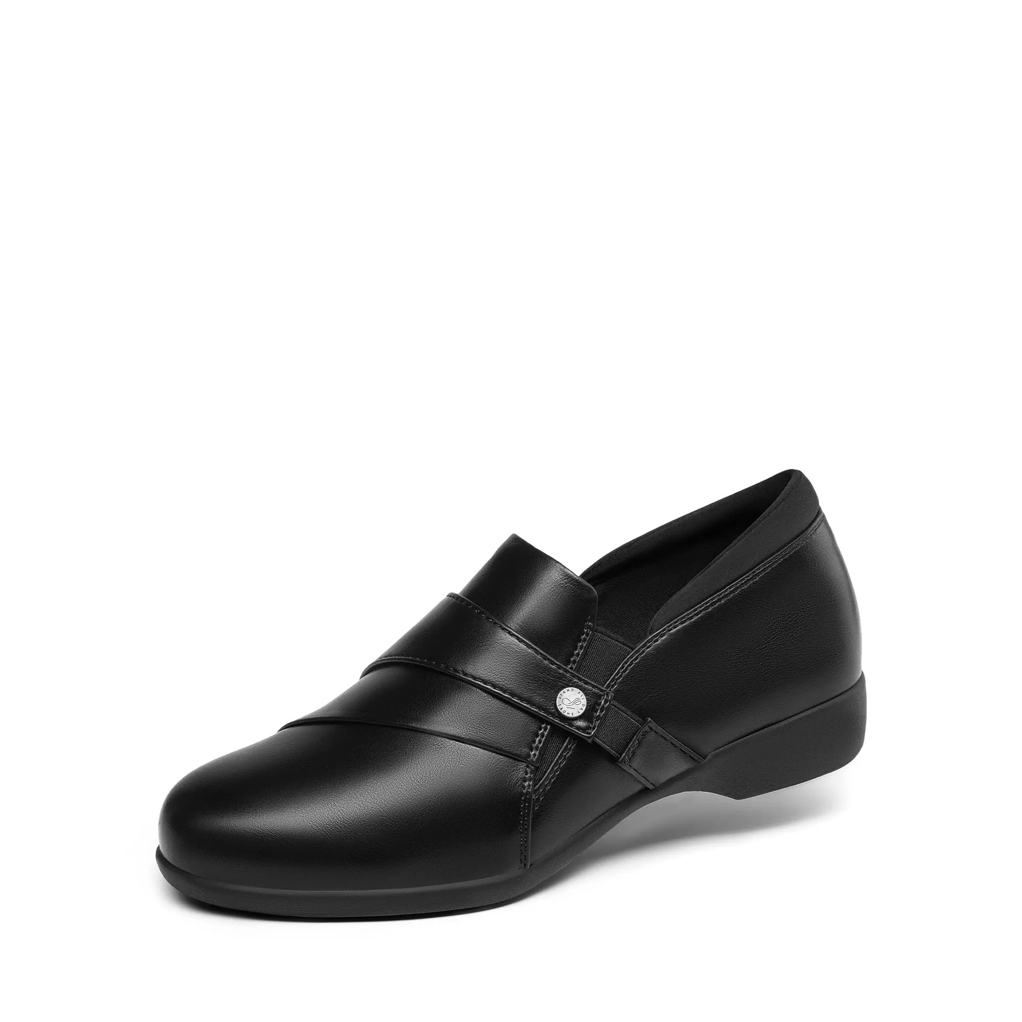 DREAM PAIRS Women's Faux Leather Flat Loafer Shoes, Slip-On Footwear with Arch Support for Business Casual Work Office, Dressy & Comfortable, Shoe, Flats, Walking Shoes, Round Toe