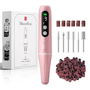 MelodySusie PC90G Rechargeable Nail Drill 20000RPM, Portable Electric Nail File with Sanding Kit for Manicure & Pedicure, Cordless Efiles for Acrylic Nails Lightweight Nail Care Tool for Home & Salon