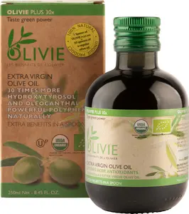 OLIVIE PLUS 30x Organic Extra Virgin Olive Oil Thirty times more Polyphenols & Health Benefits USDA Organic Certified
