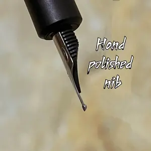 Long Knife Ink Pen Handcrafted Large Iridium Granules Sharp Tip Easy Peak Rotation Twist Cap Practice Calligraphy Hard Pen