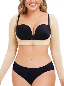Women's Long Sleeve Shapewear Top, Soft High Elasticity Smooth Fabric, Comfortable Breathable Skin-Friendly, Perfect for All-Day Wear christmas push up bra