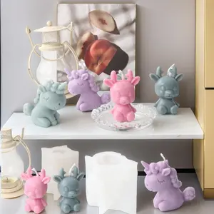 3D Cartoon Shaped Silicone Candle Mold, DIY Handmade Scented Plaster Resin Mold, Animal Soap Painting Gypsum Crafts Making Tool