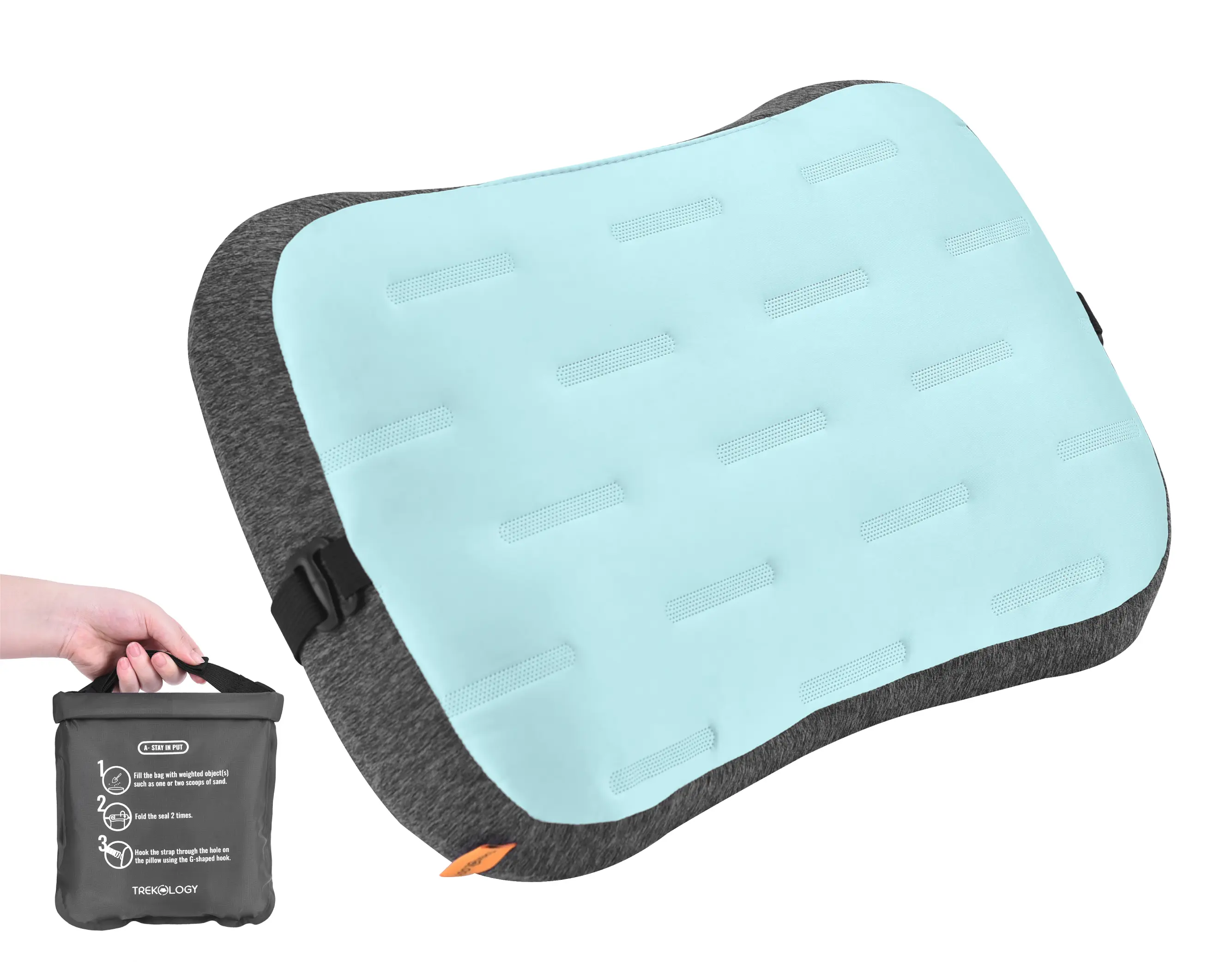TREKOLOGY Aluft Mint : Inflatable Beach Pillow (US)