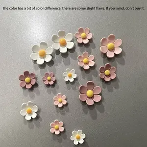 14 pieces of cute, a variety of colors and styles, 3D flower resin decorative magnet, Refrigerator Decorating Magnet, suitable for refrigerators, storage cabinets, offices kitchens.