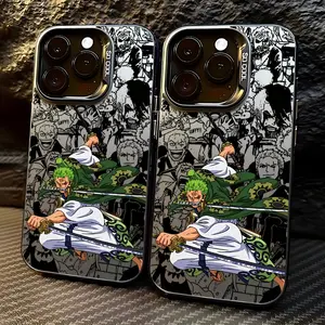 Cartoon Anime One  Roronoa Zoro Phone Case for iPhone 17 16e 16 15 14 13 12 11 Mini Pro Max Air X XR XSMAX 8 7 Plus Anti-drop Frosted Back Cover Funda Gift, Anime Merchandise, Cartoon Design, Lightweight Cover, Character Phone Accessory