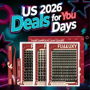 Fulluxy Devil Lash Trio | 3 Dense Volume Styles | Fluffy, Long-Lasting & Easy DIY | Complete Set with Glue Remover & Tweezer for Beginners | One Layer = Bold, Luxe Volume