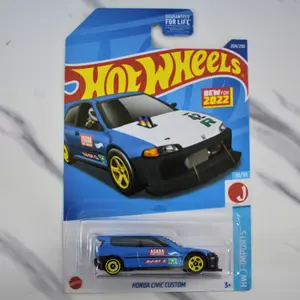 Honda Civic Custom EG Blue 2022 Hot Wheels Q Case