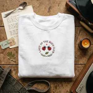 [Made in US] Last Of The Bugs Club Embroidered T-shirt Sweatshirt Hoodie, Minimalist Ladybug Nature Shirt, Botanical Bug Crewneck, Outdoor Enthusiast Gift