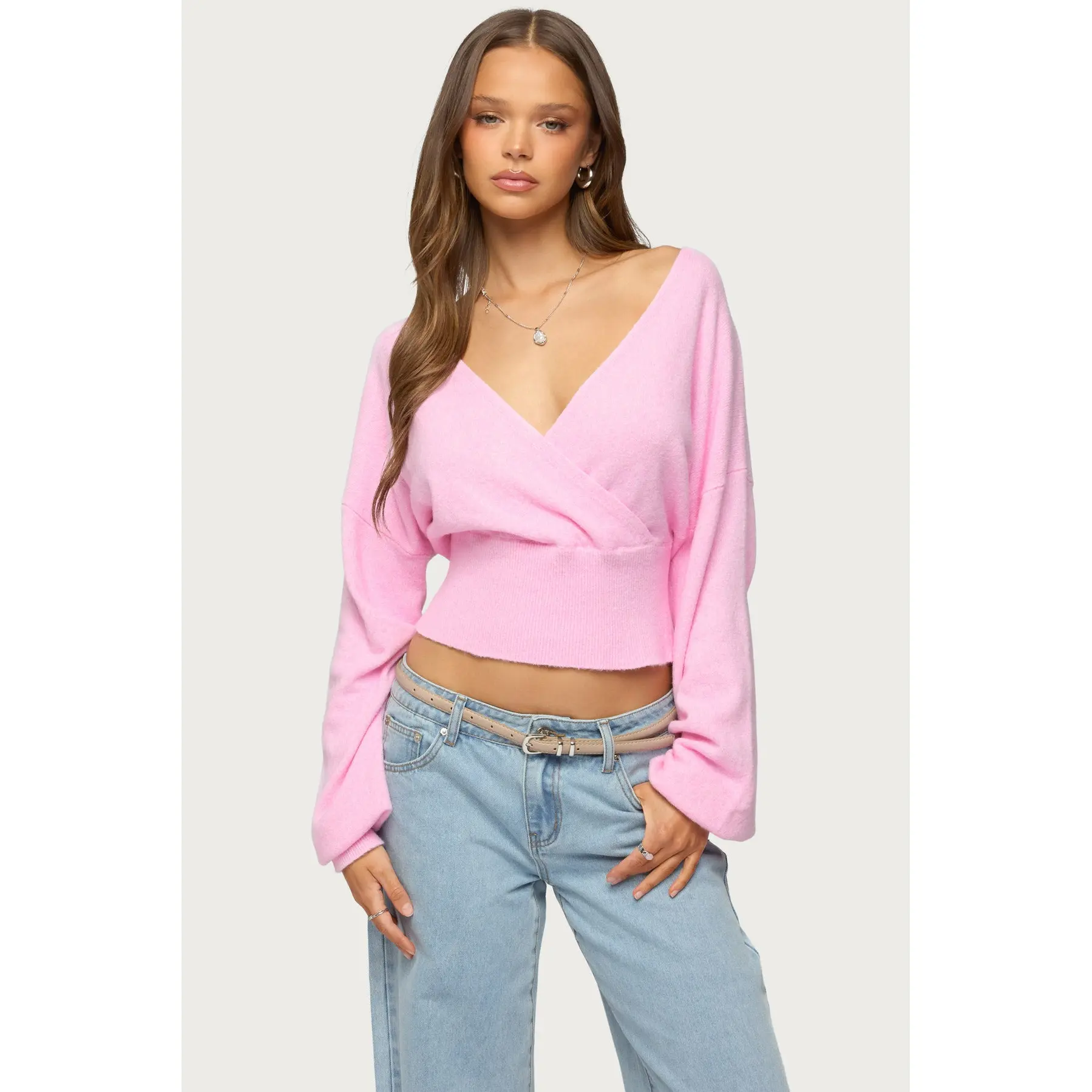 Lillia V Neck Wrap Sweater