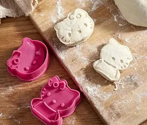 Sanrio Hello Kitty 2-Piece Fruit Cookie Cutter Set - Hanging Home Decor, Baking & Kitchen Supplies