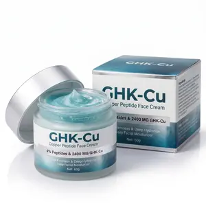 GHK-Cu Copper Peptide Face Cream – 4% Peptides & 2400mg GHK-Cu for Skin Firmness & Deep Hydration – Daily Anti‑Aging Moisturizer for Fine Lines, Dullness & Loss of Firmness – Lightweight, Fast‑Absorbing Face & Neck Cream – 60g