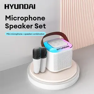 HYUNDAI S13 Portable Wireless Karaoke Bluetooth Speaker With Microphone HIFI Stereo Sound Subwoofers, KTV Speaker Subwoofer With Lighting Effect