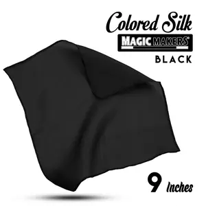Black 9 inch Colored Silk