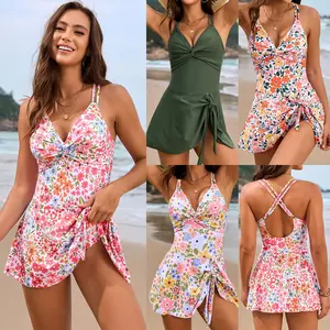 2025 New Twist Bag Cross Skirt One-Piece Swimsuit Hot Swimsuit  One-Piece Swimsuit for Women halter neck high cut Bathing Suit Women hanna nikole bikini set shapewear  swim  suit suit mesh v-wire cutout swimwear outfit