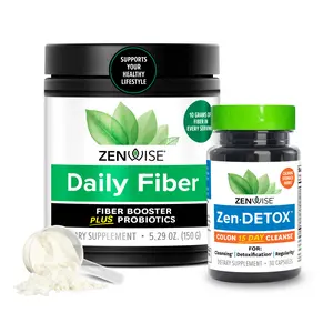 Zenwise 15-Day Gut Reset Bundle – Zenwise Daily Fiber + ZenDetox – A Gentle Gut Health Reset with Fiber Boosters To Support Relief & Long Term Regularity & Comfort