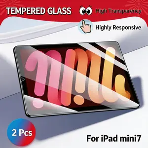 2-Pack Tempered Glass Screen Protector for iPad Mini A17 Pro 7/6 (8.3-Inch, 2021 Model), Anti-Fingerprint, Anti-Glare, Scratch-Resistant