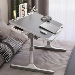 Folding Table, Bed Computer Desk Bed Sofa Sofa Floor For Work, Reading, Writing, Eating Watching Movies With Drawers Card Slots, Cup Slots Portable And Foldable Suitable For Office Bedroom Living Room