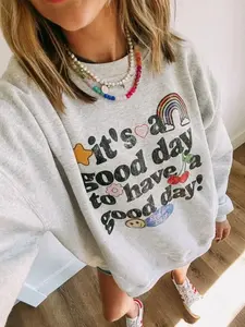 Good Day Sweatshirt, It's a Good Day to Have a Good Day Sweater, Positive Quote Pullover,Motivational Crewneck, Retro Happy Sweatshirt, hoodie,t-shirt A