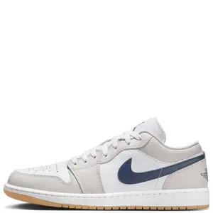 Men's Jordan 1 Low White/Midnight Navy (553558 146)