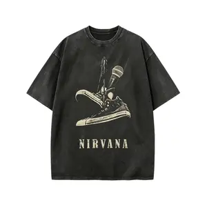 Nirvana Tee, Band Tee, 90s Rock Music Shirt, Grunge Shirt, Distressed Oversized Unisex Tee, Alternative Gift for Music Fans