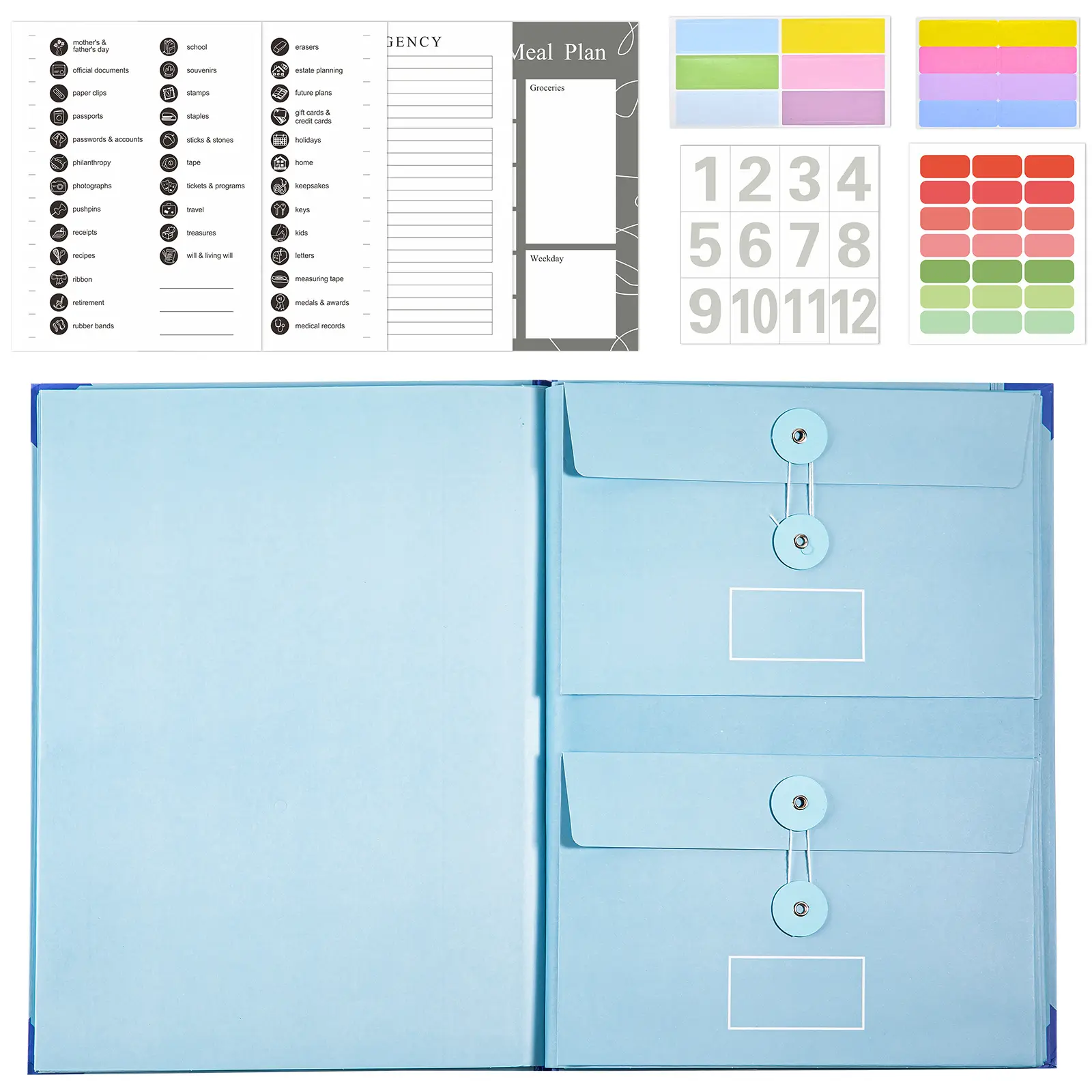 in Case I Die Binder Organizer with Labels, Emergency Information Folder for Important Documents, Life Planning Records Storage, Personal Family Planner for Home Preparedness and Peace of Mind